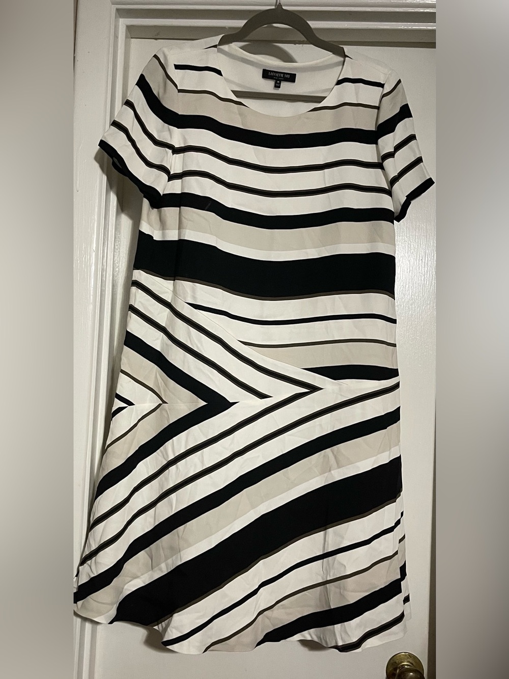 Lafayette 148 New York Greta Legacy Stripe Dress Size Medium